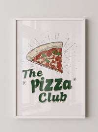 Pizza Grafik Retro Stil