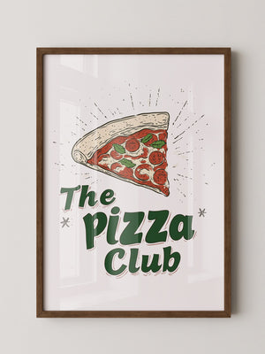 Pizza Grafik Retro Stil