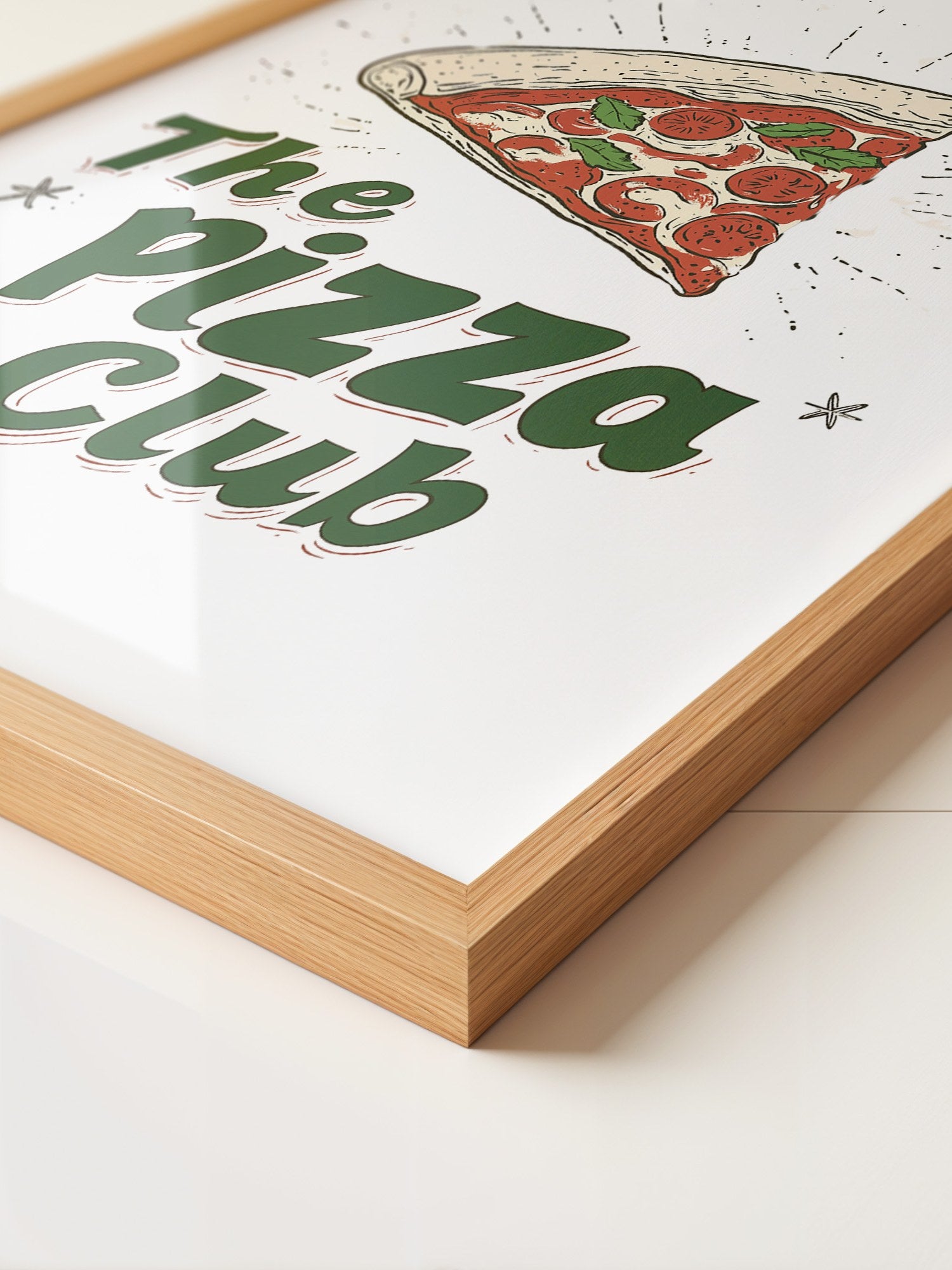Pizza Grafik Retro Stil