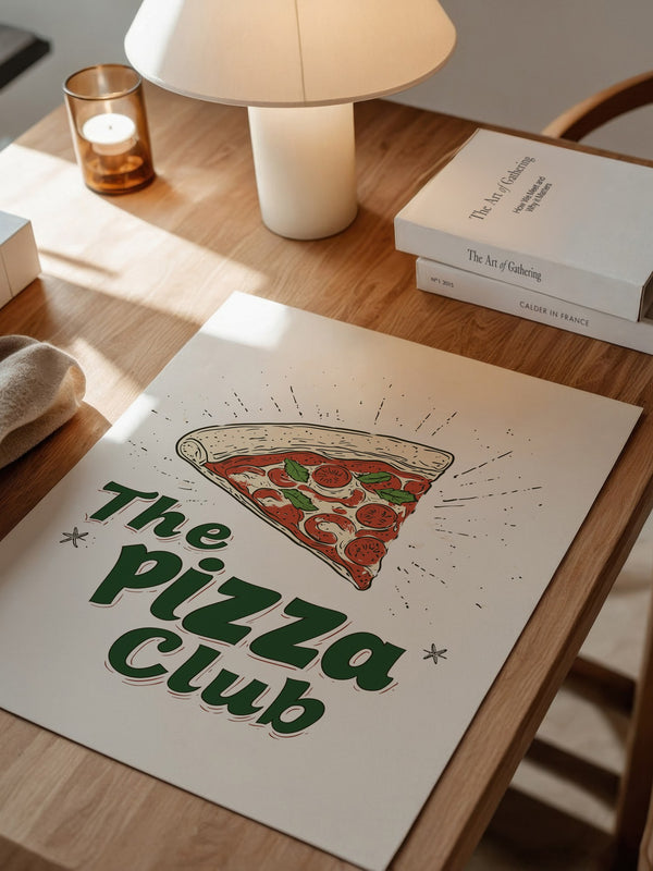 Pizza Grafik Retro Stil