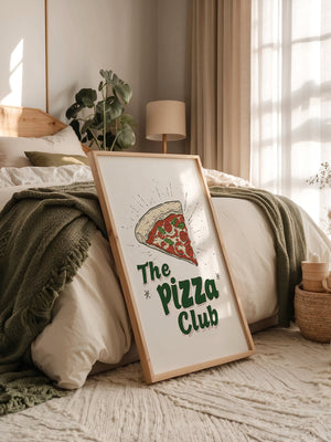 Pizza Grafik Retro Stil