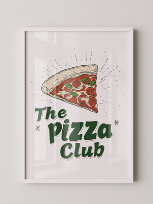 Pizza Grafik Retro Stil