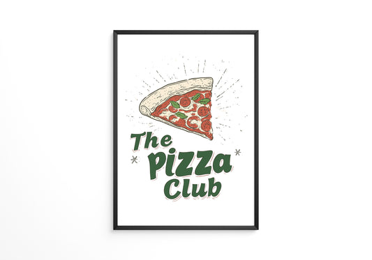 Pizza Grafik Retro Stil