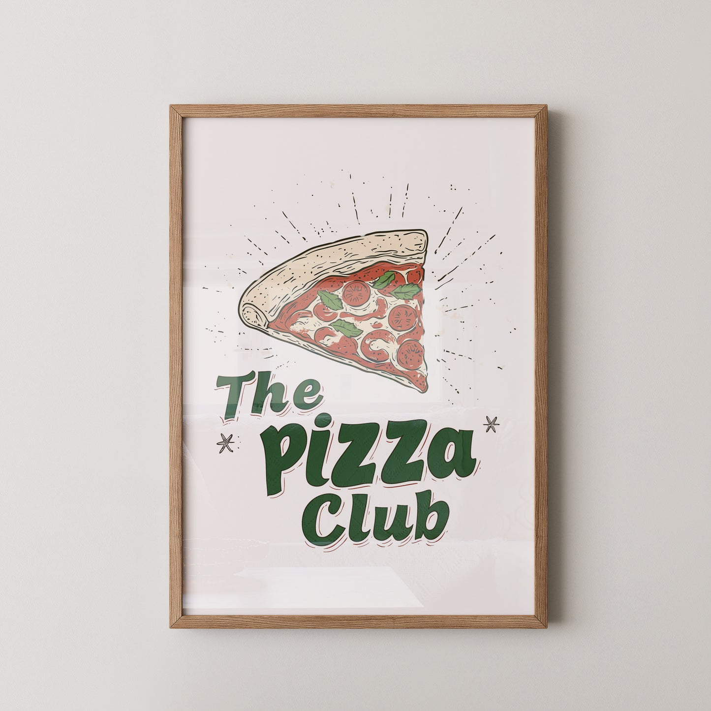Pizza Grafik Retro Stil