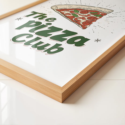 Pizza Grafik Retro Stil