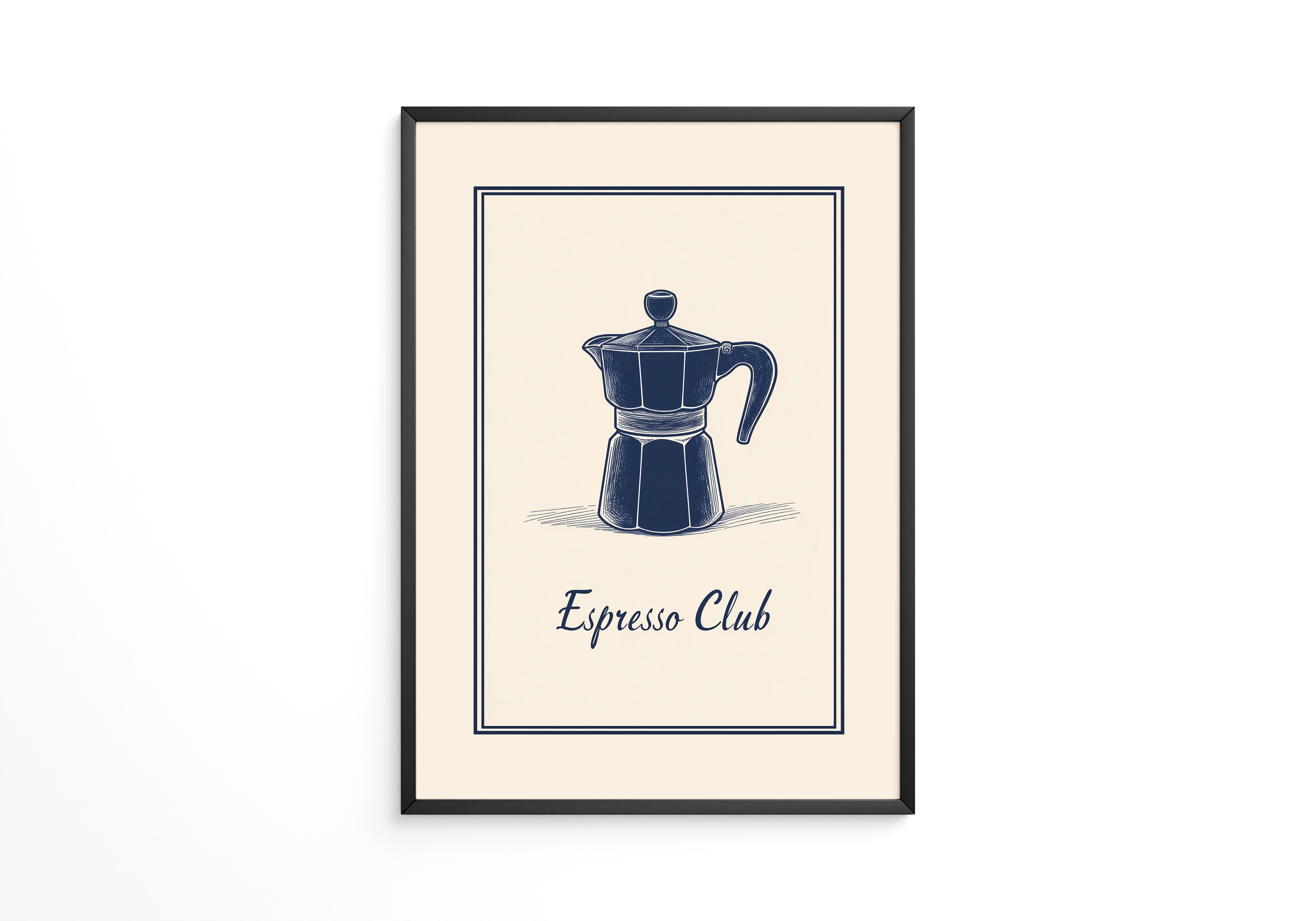 Espressokanne Vintage Zeichnung