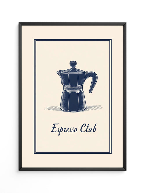 Espressokanne Vintage Zeichnung