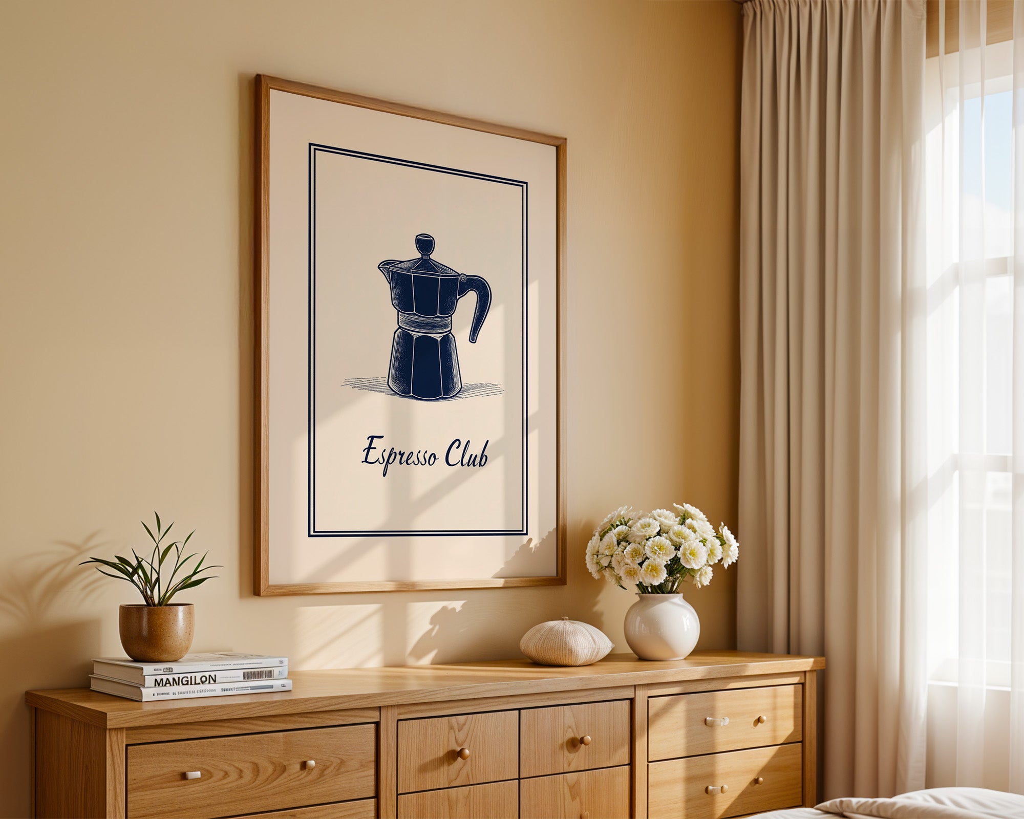 Espressokanne Vintage Zeichnung