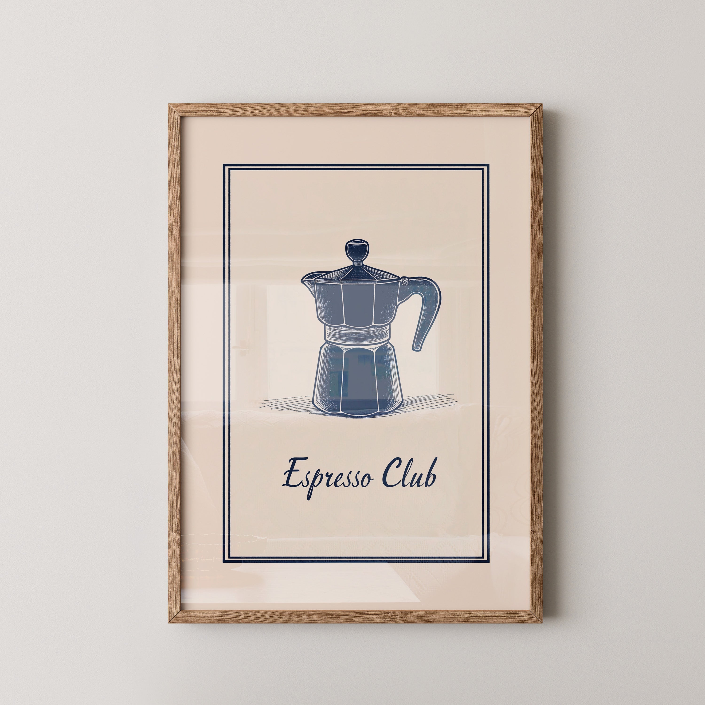 Espressokanne Vintage Zeichnung