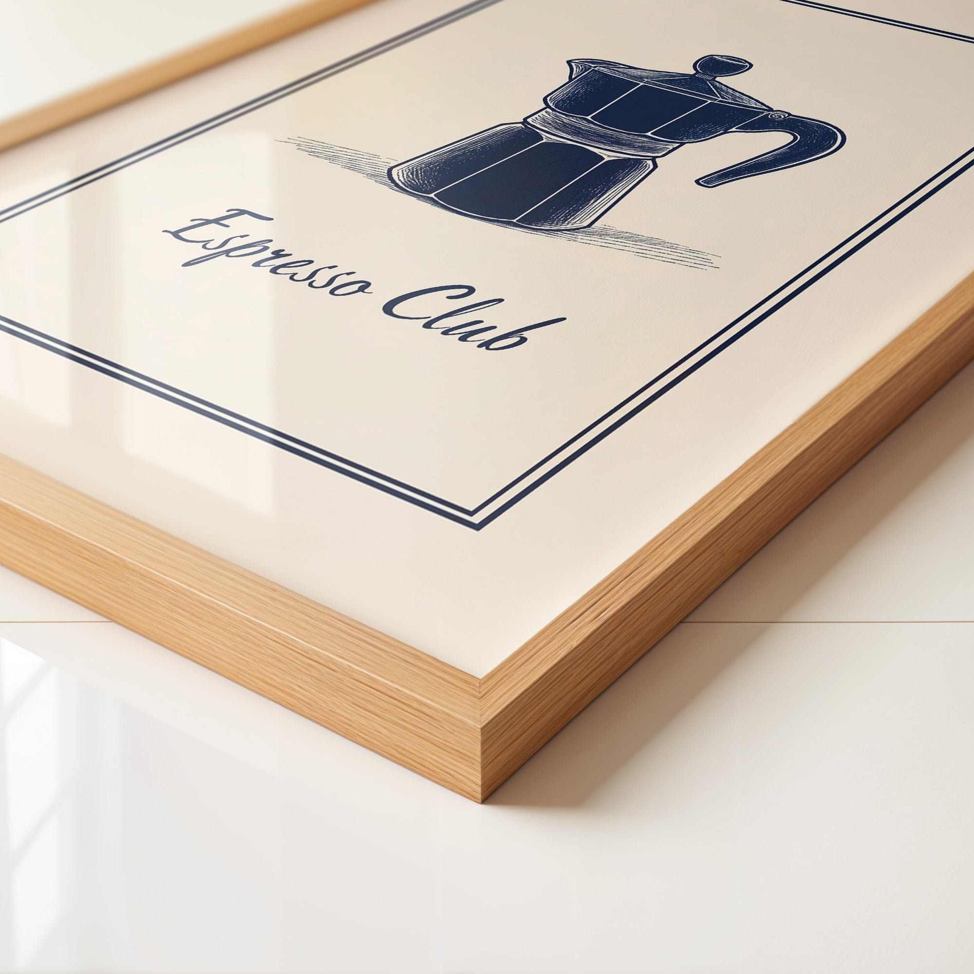 Espressokanne Vintage Zeichnung