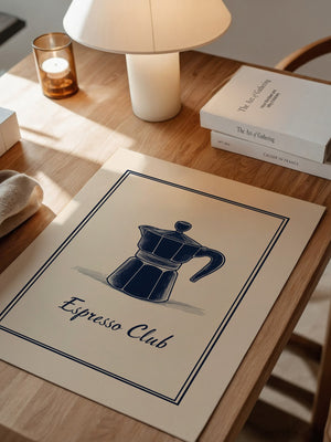 Espressokanne Vintage Zeichnung