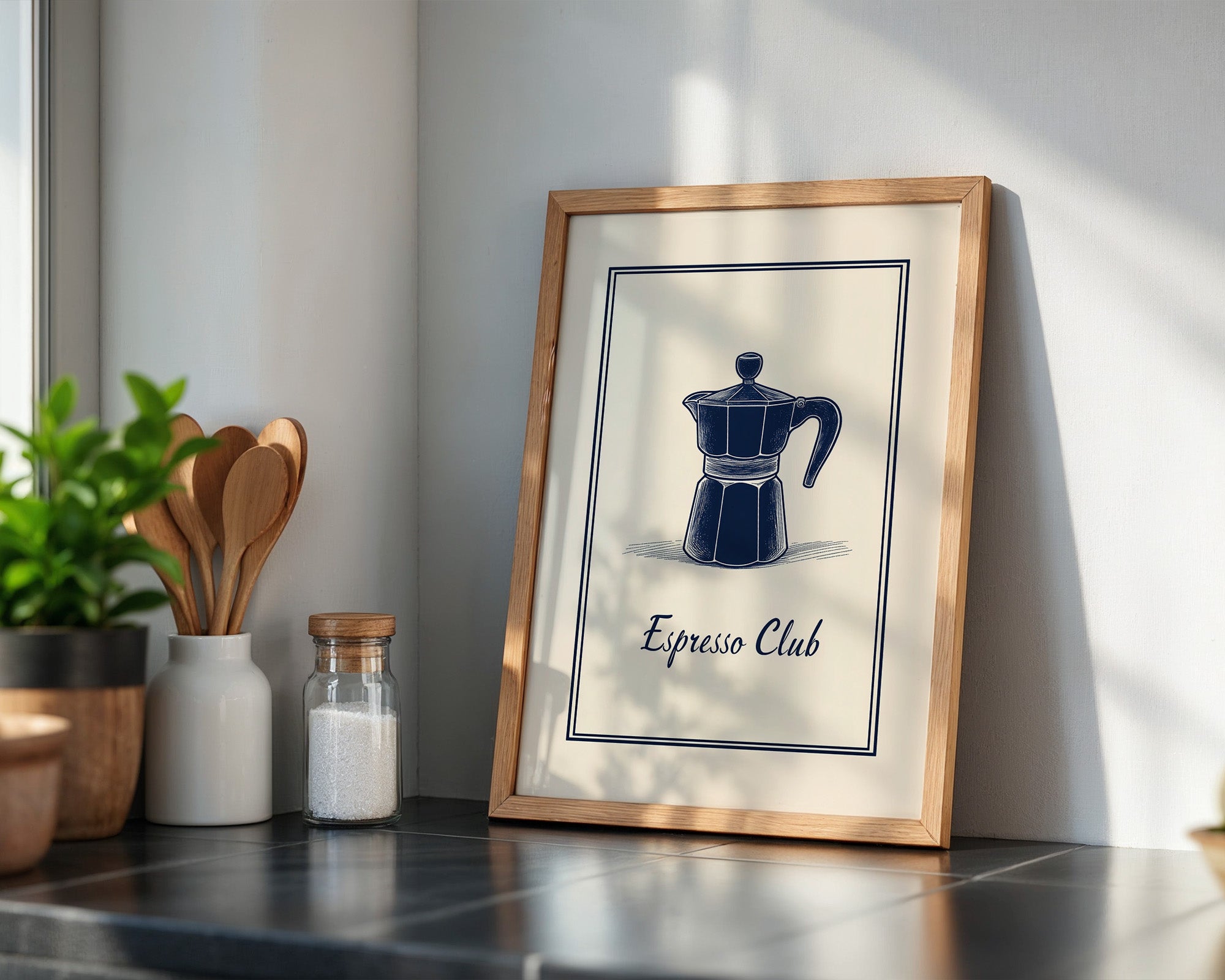 Espressokanne Vintage Zeichnung