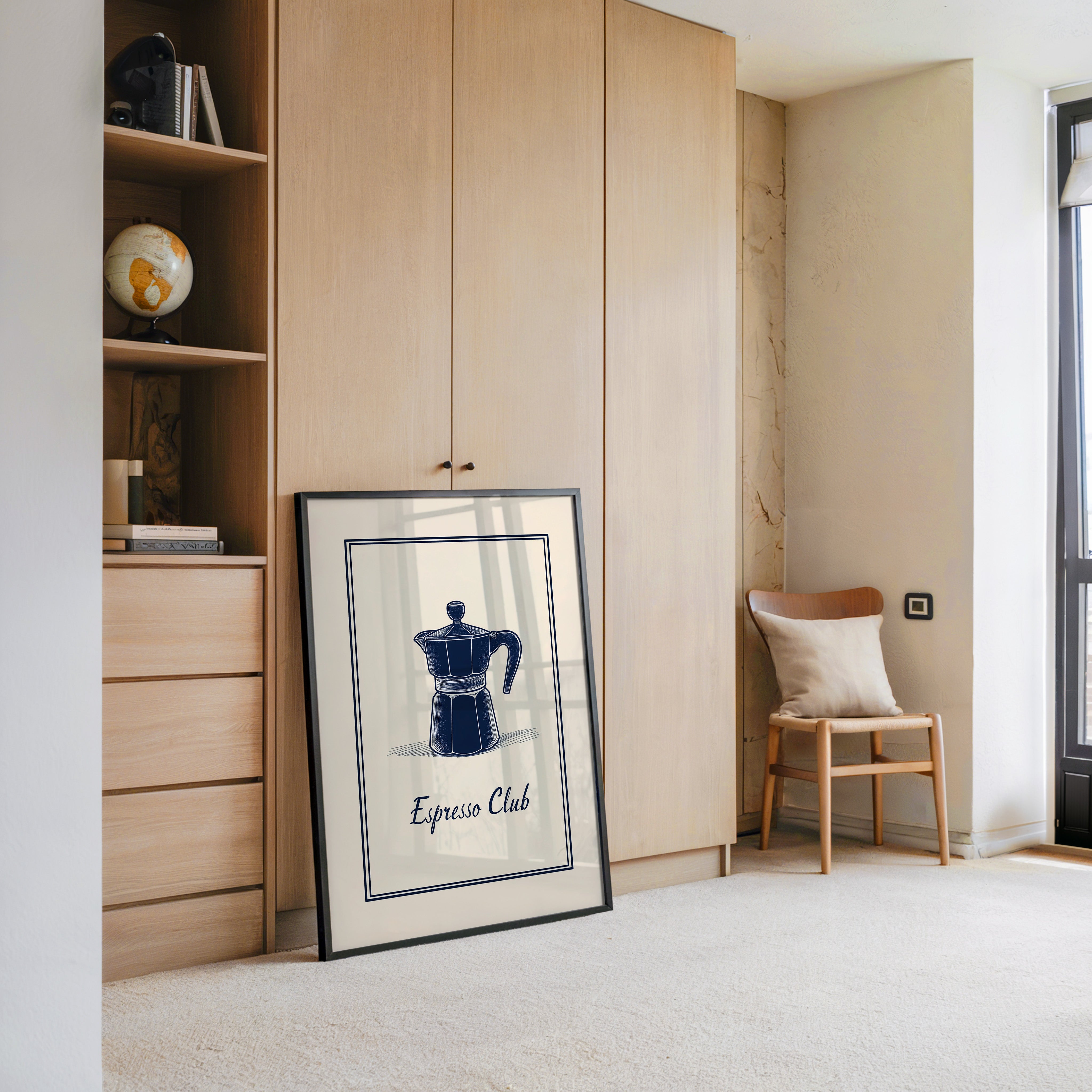 Espressokanne Vintage Zeichnung