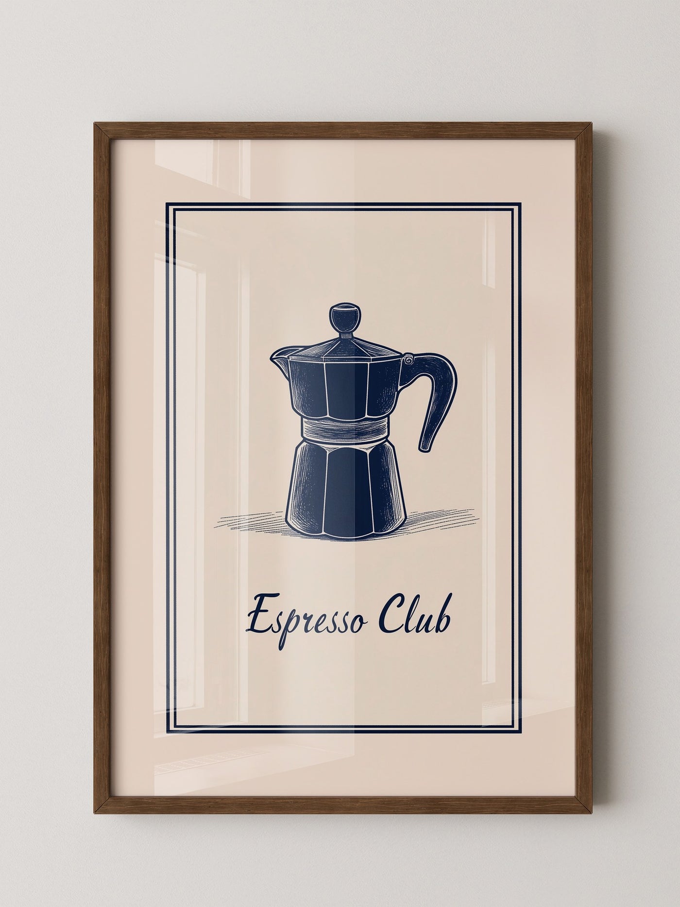 Espressokanne Vintage Zeichnung