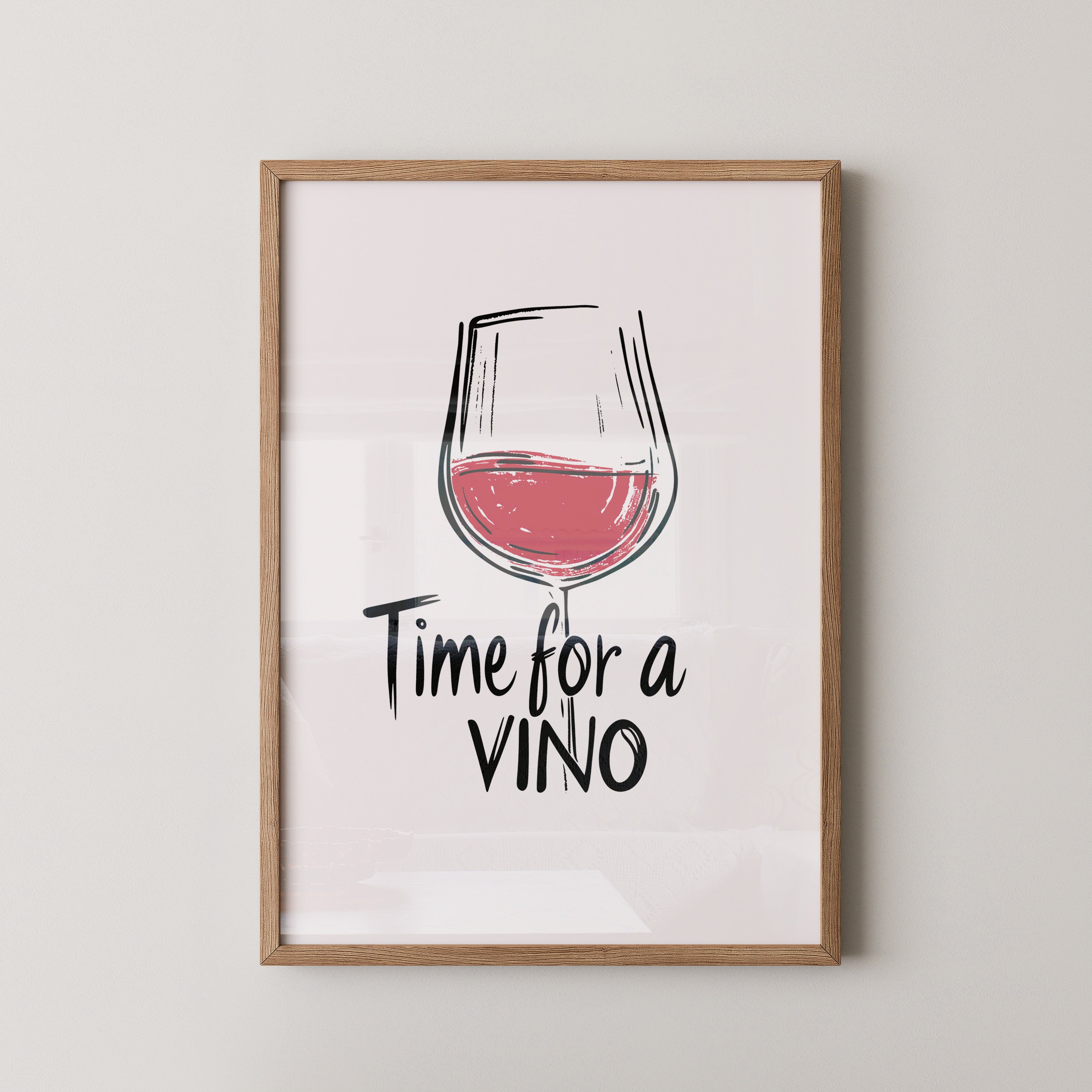 Weinglas Rot Minimalistisch