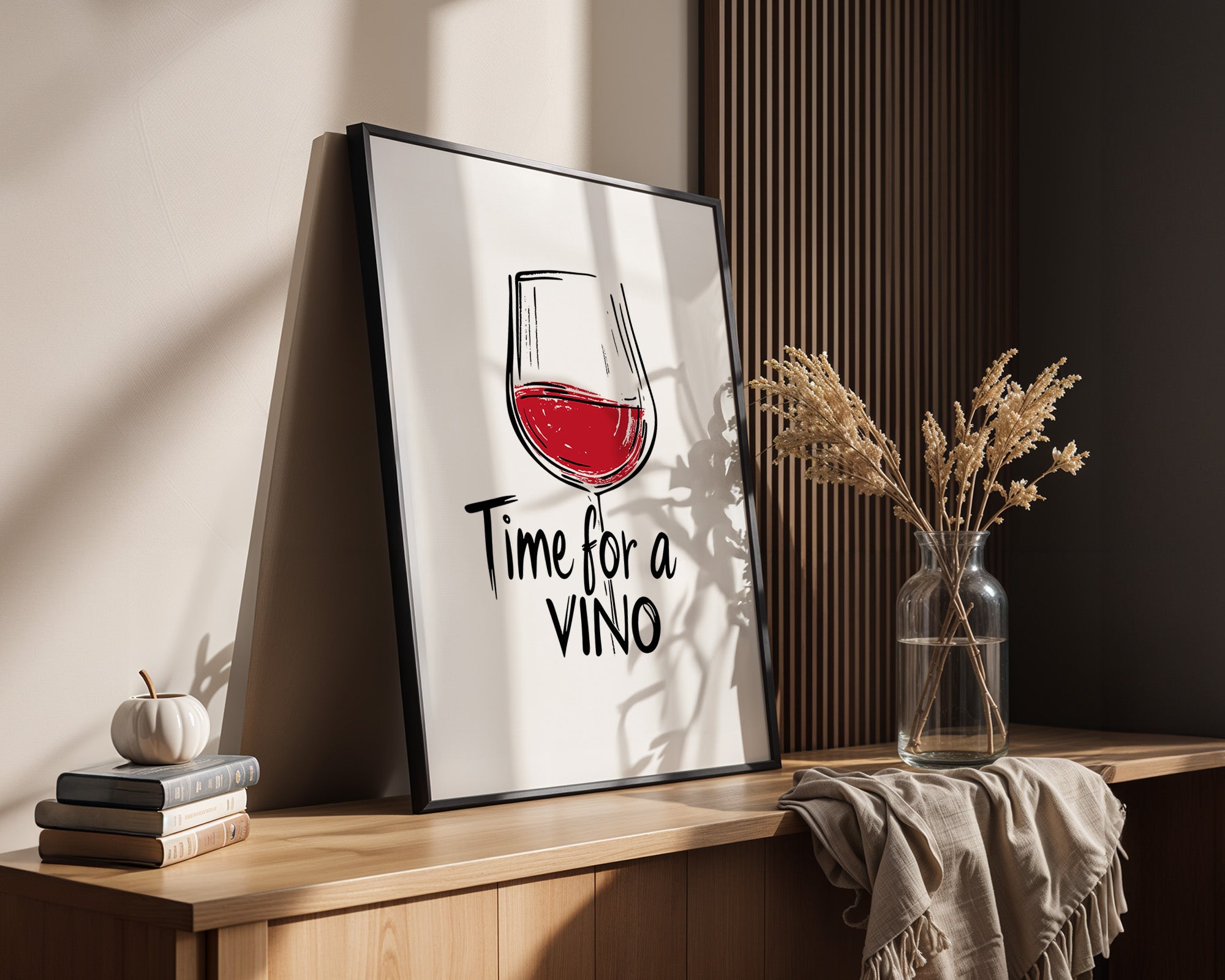 Weinglas Rot Minimalistisch