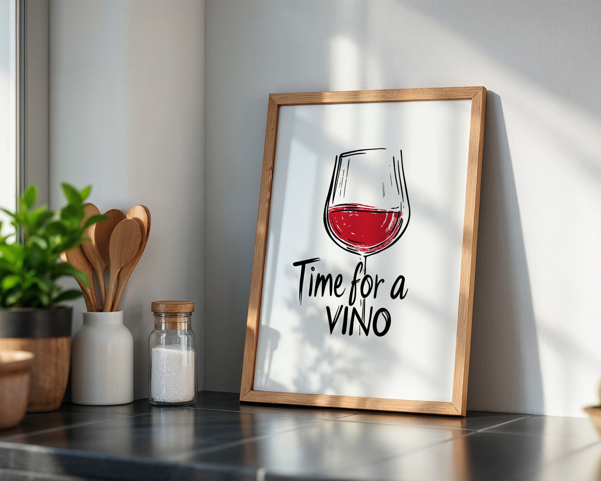 Weinglas Rot Minimalistisch