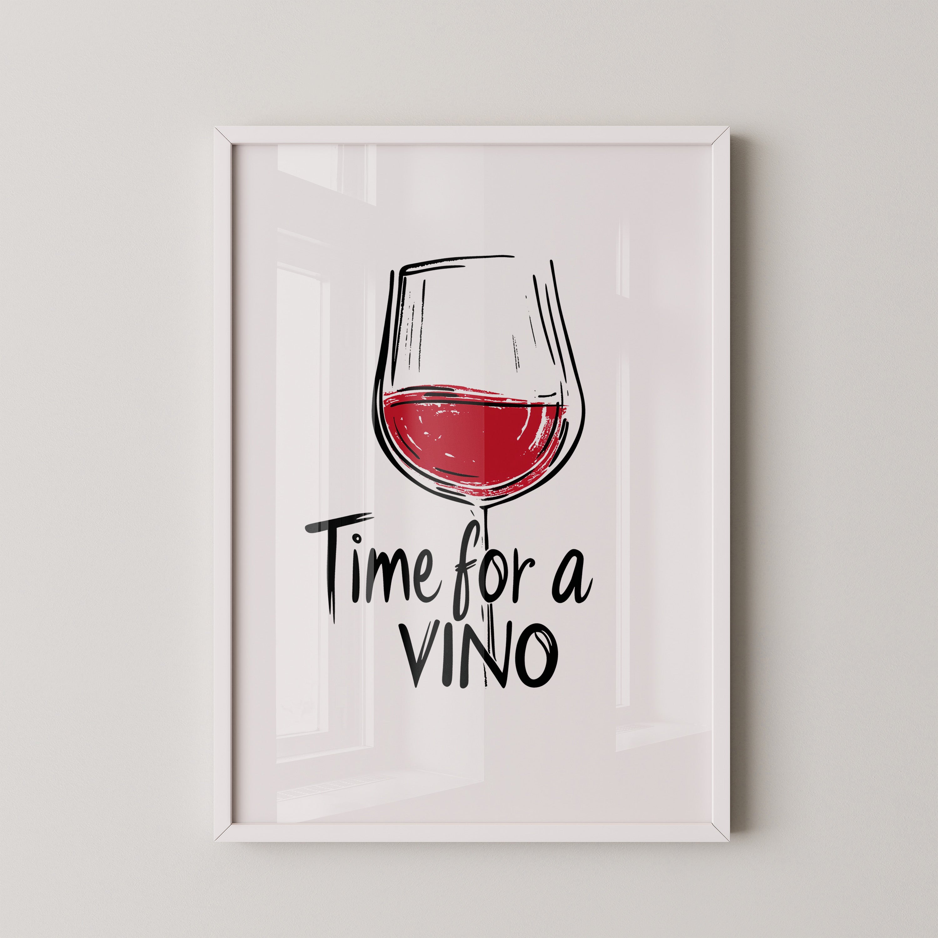 Weinglas Rot Minimalistisch