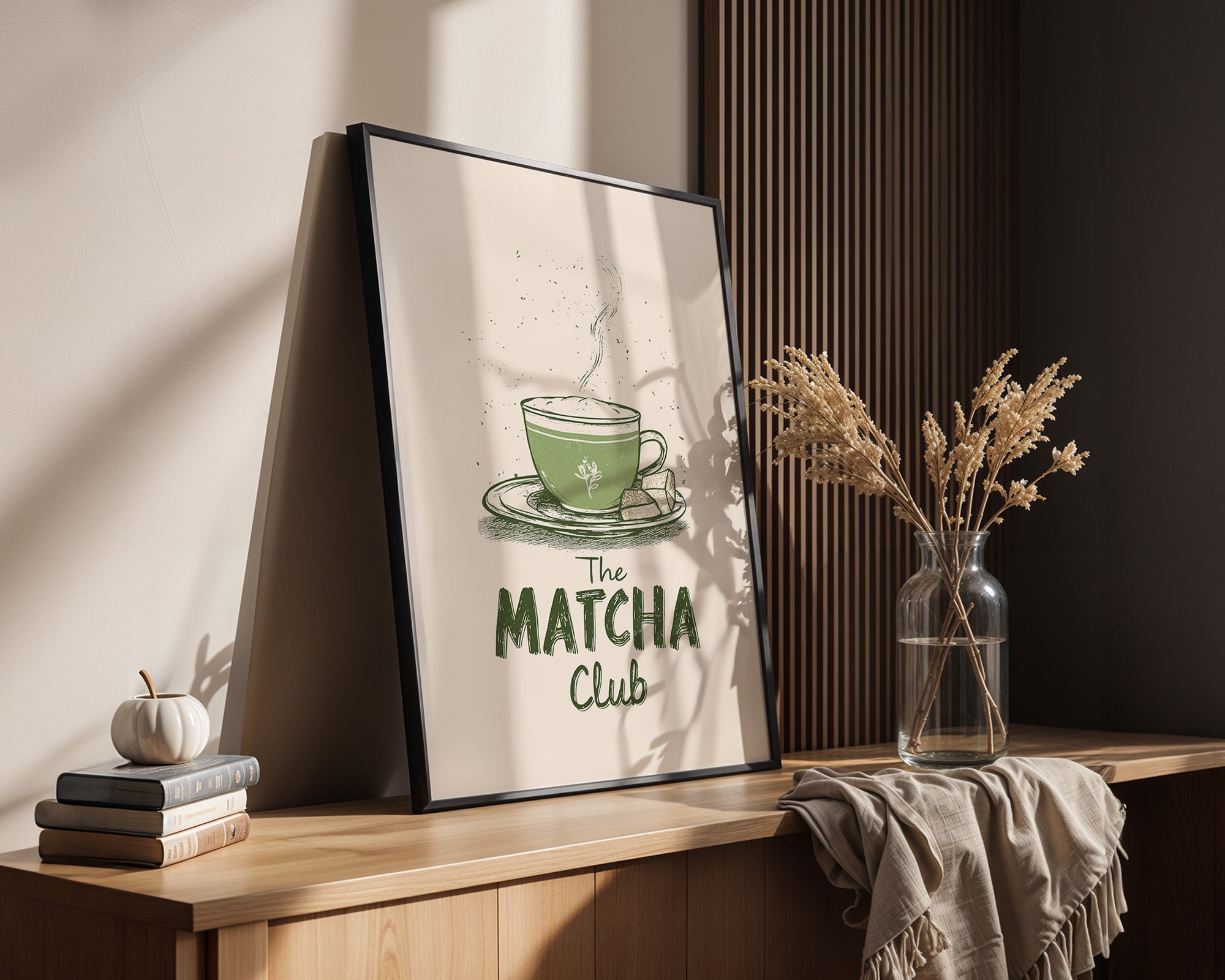 Matcha Tasse Retro Zeichnung