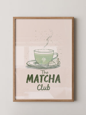 Matcha Tasse Retro Zeichnung