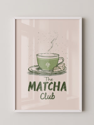 Matcha Tasse Retro Zeichnung
