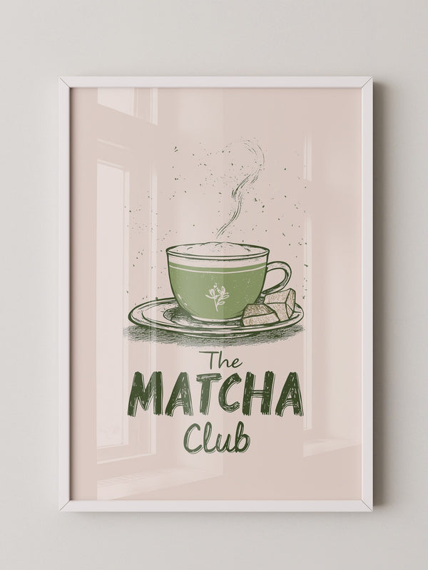 Matcha Tasse Retro Zeichnung