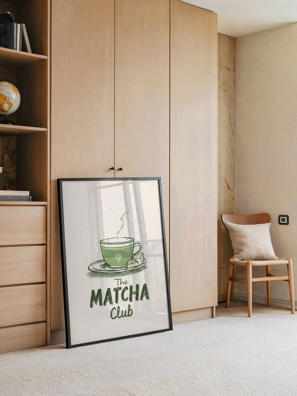 Matcha Tasse Retro Zeichnung