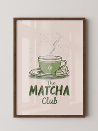 Matcha Tasse Retro Zeichnung