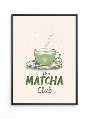 Matcha Tasse Retro Zeichnung