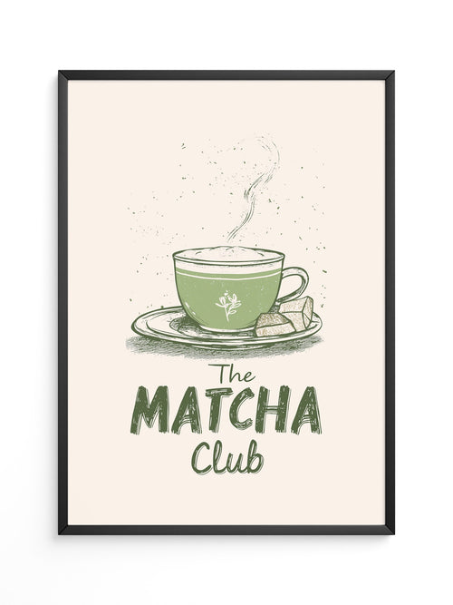 Matcha Tasse Retro Zeichnung