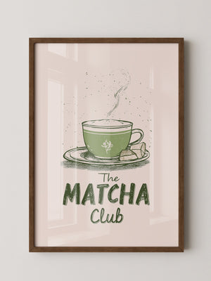 Matcha Tasse Retro Zeichnung