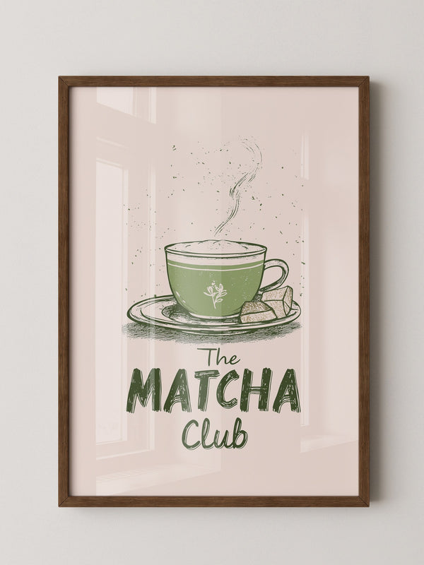 Matcha Tasse Retro Zeichnung