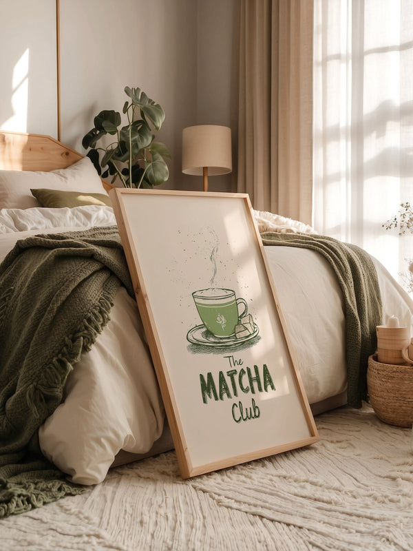 Matcha Tasse Retro Zeichnung