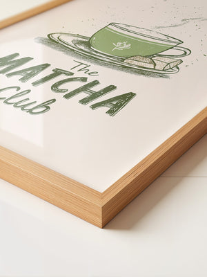 Matcha Tasse Retro Zeichnung