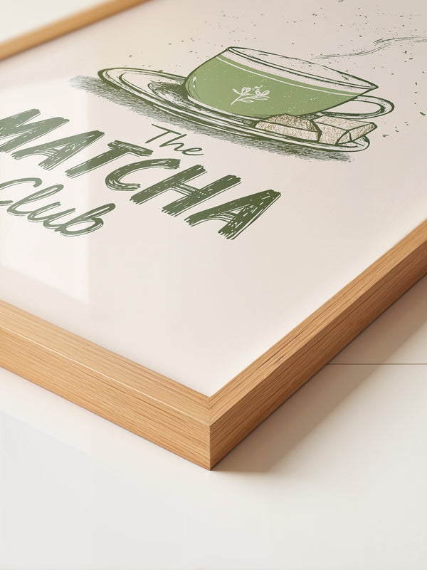 Matcha Tasse Retro Zeichnung