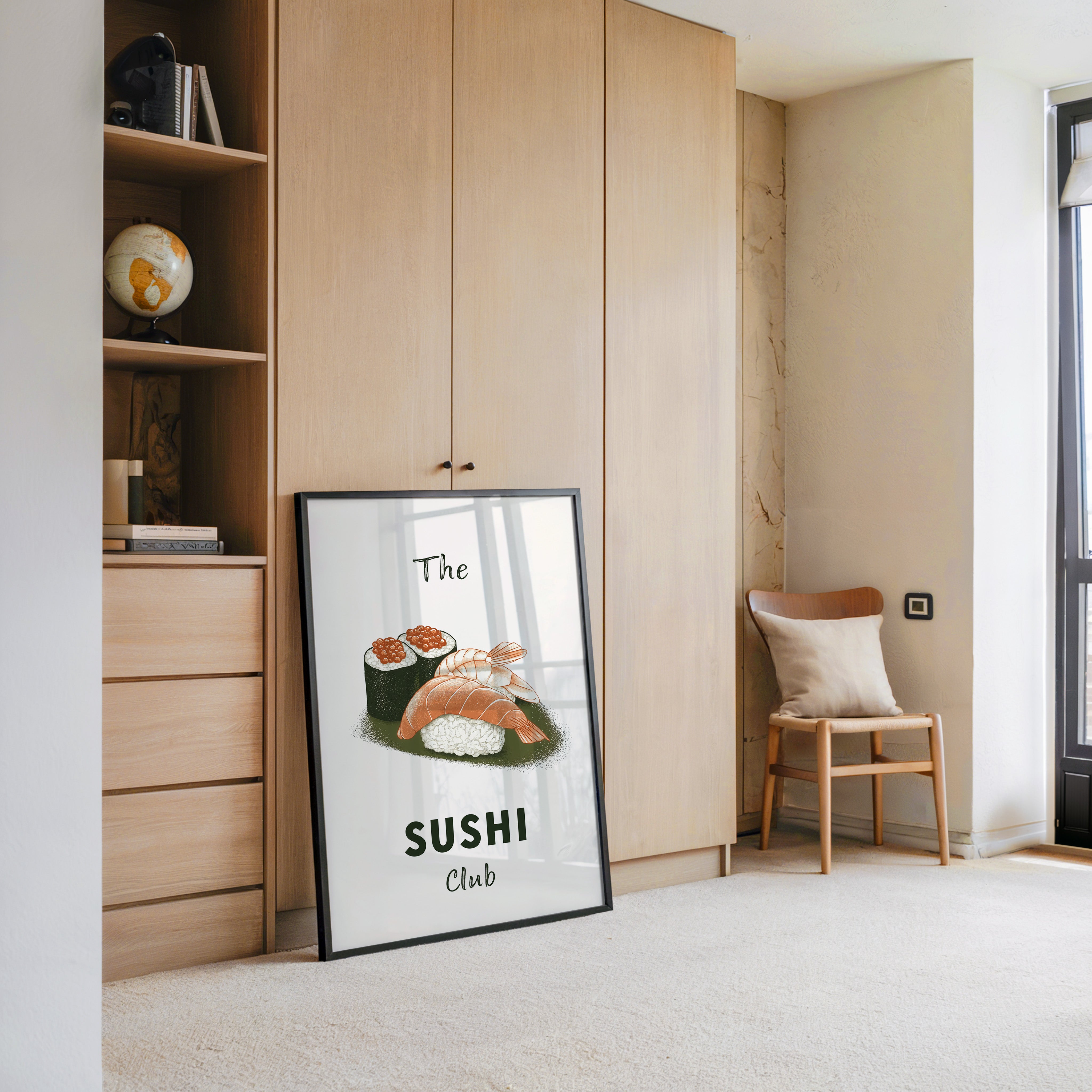 Sushi Komposition Retro Look