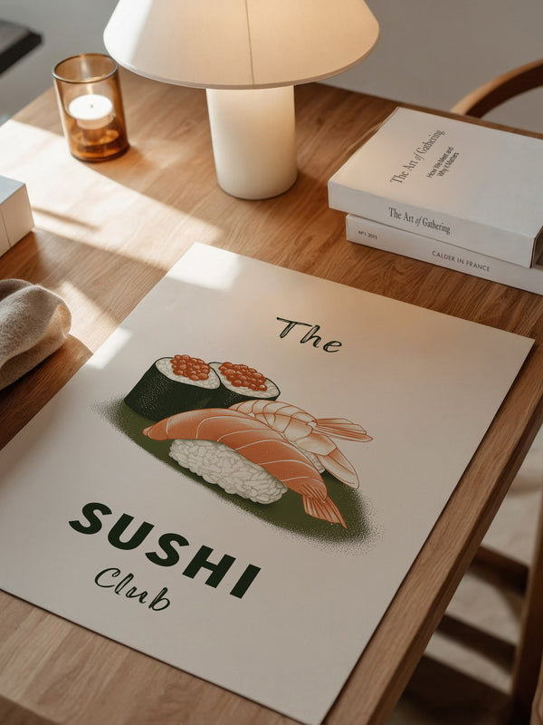 Sushi Komposition Retro Look