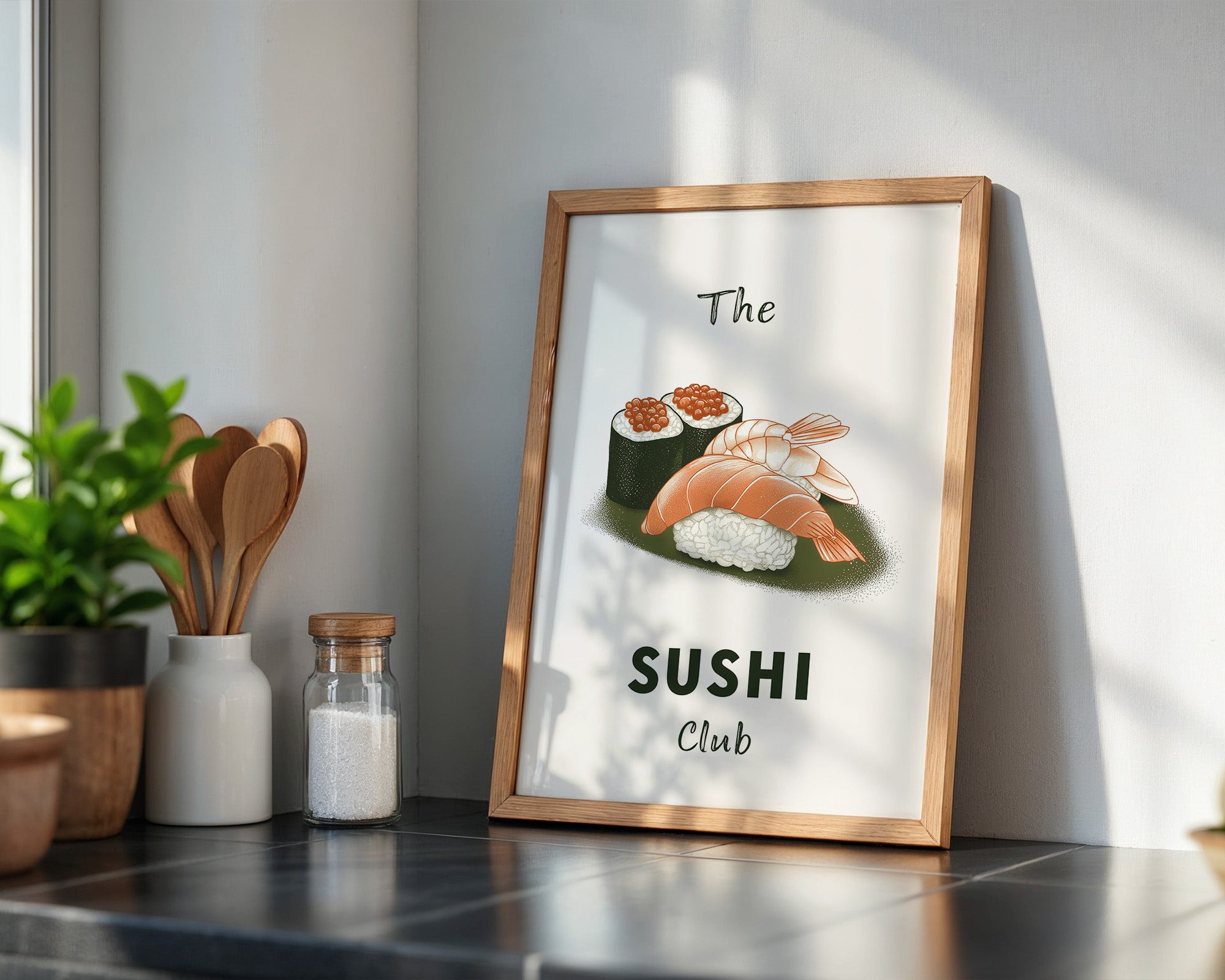 Sushi Komposition Retro Look