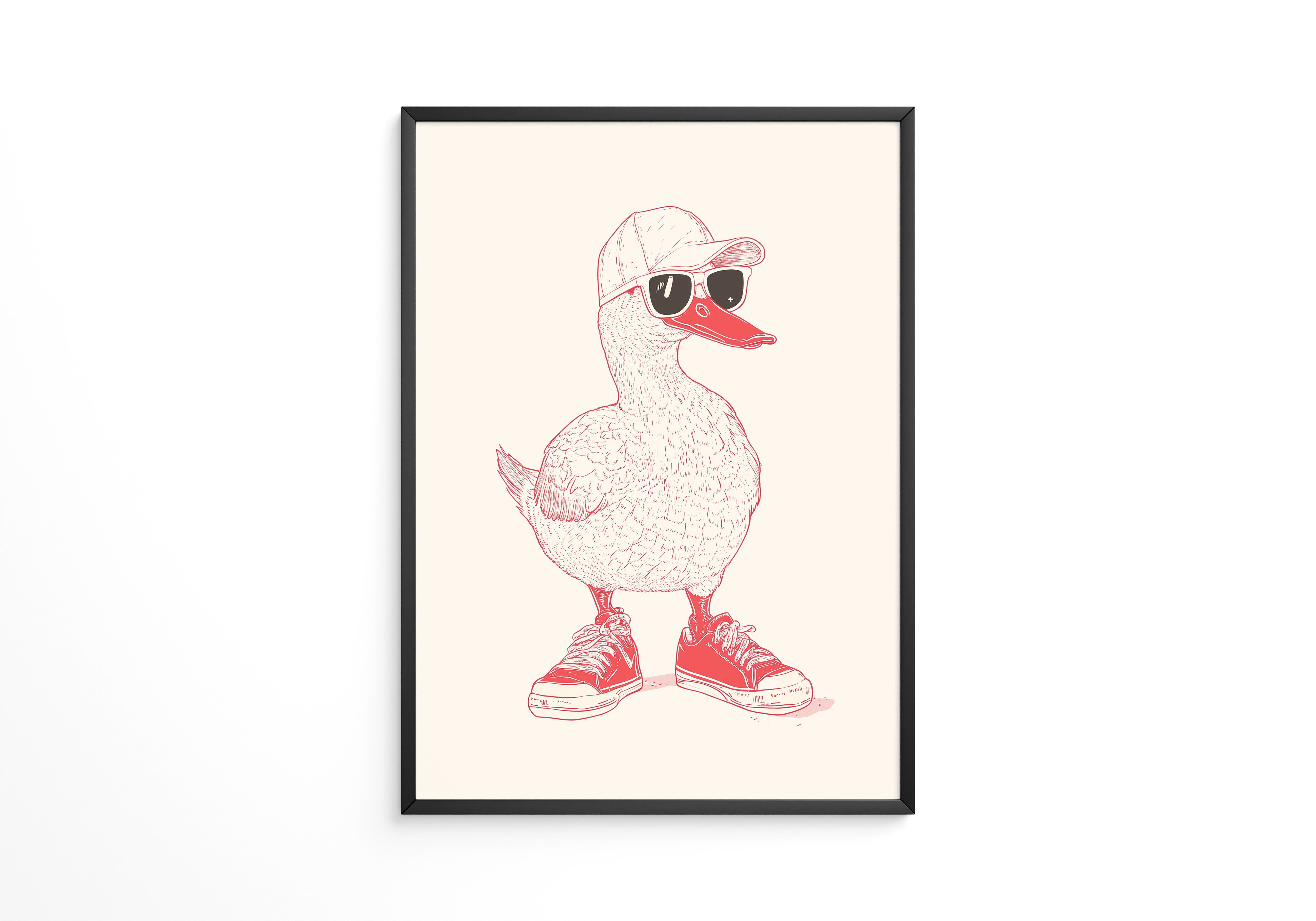 Ente Hipster Comic-Look