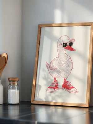 Ente Hipster Comic-Look