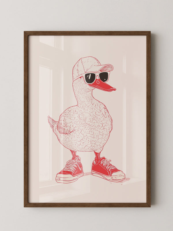Ente Hipster Comic-Look