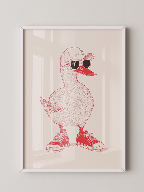 Ente Hipster Comic-Look