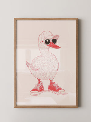 Ente Hipster Comic-Look