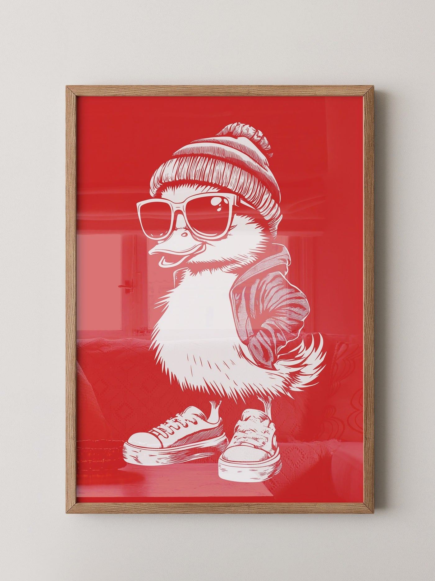 Ente Cool Rot-weiß