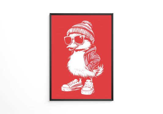 Ente Cool Rot-weiß