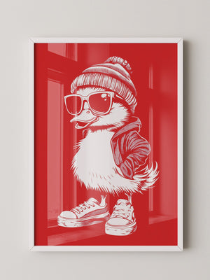 Ente Cool Rot-weiß