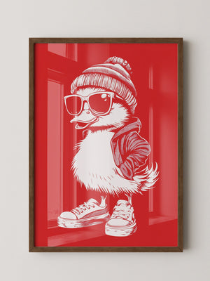 Ente Cool Rot-weiß