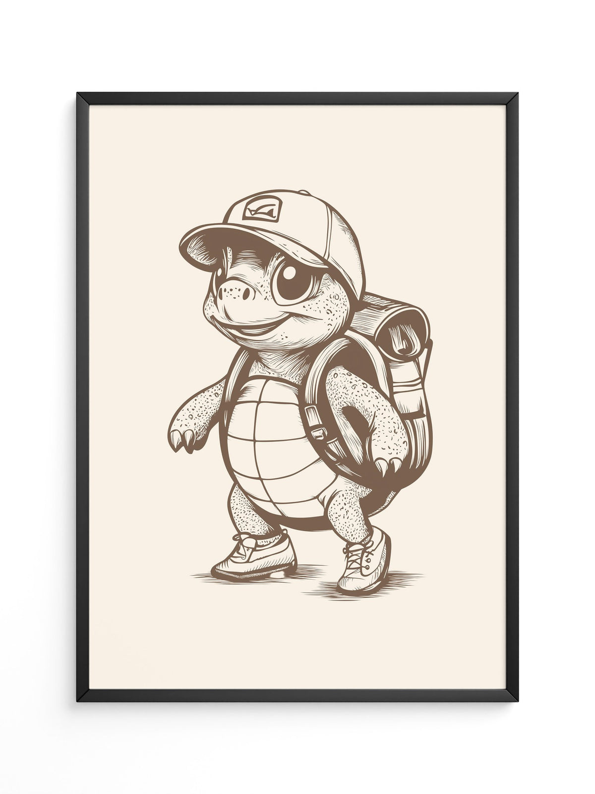 Wanderschildkröte Zeichnung Retro