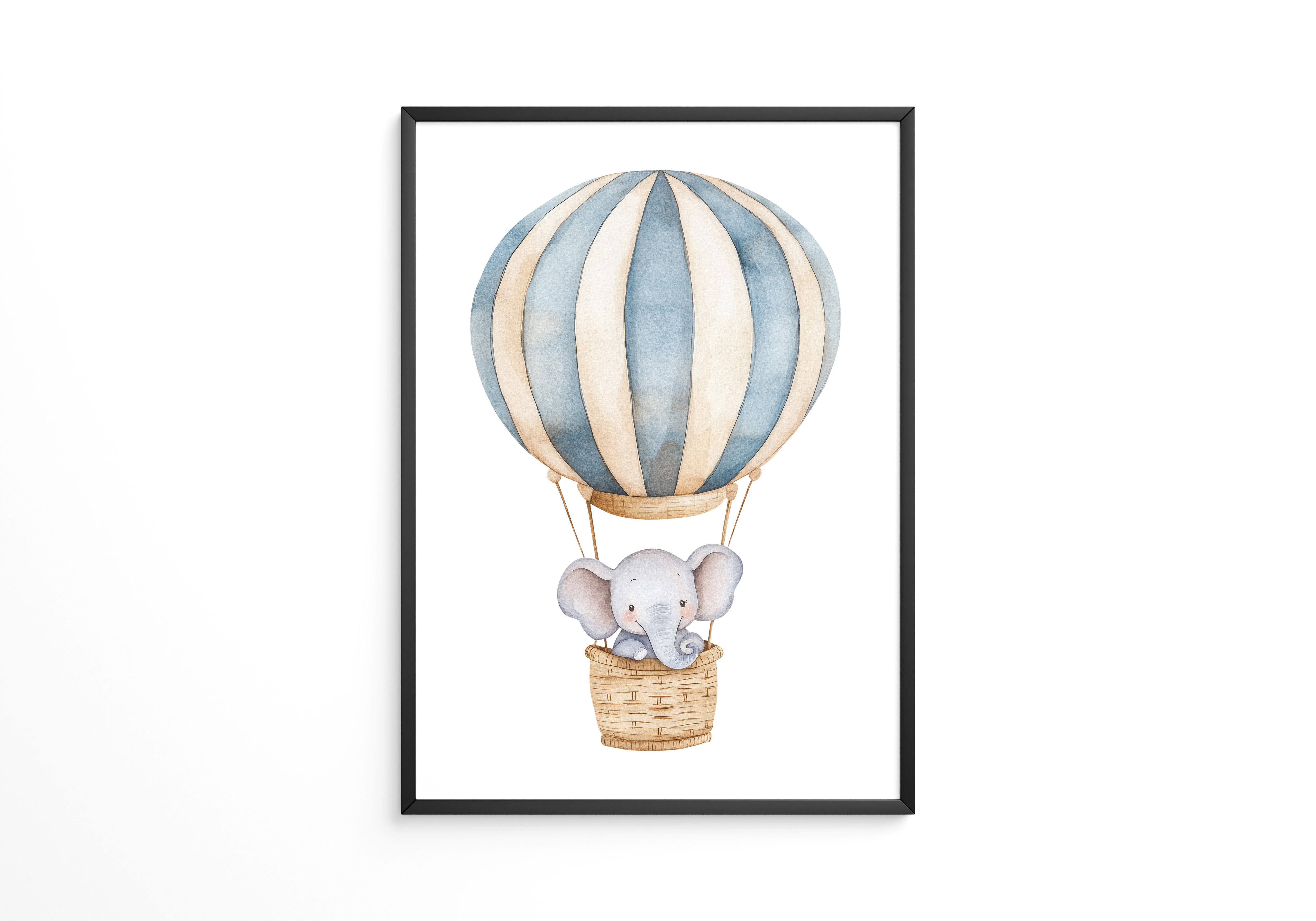 Elefant Heißluftballon Pastell