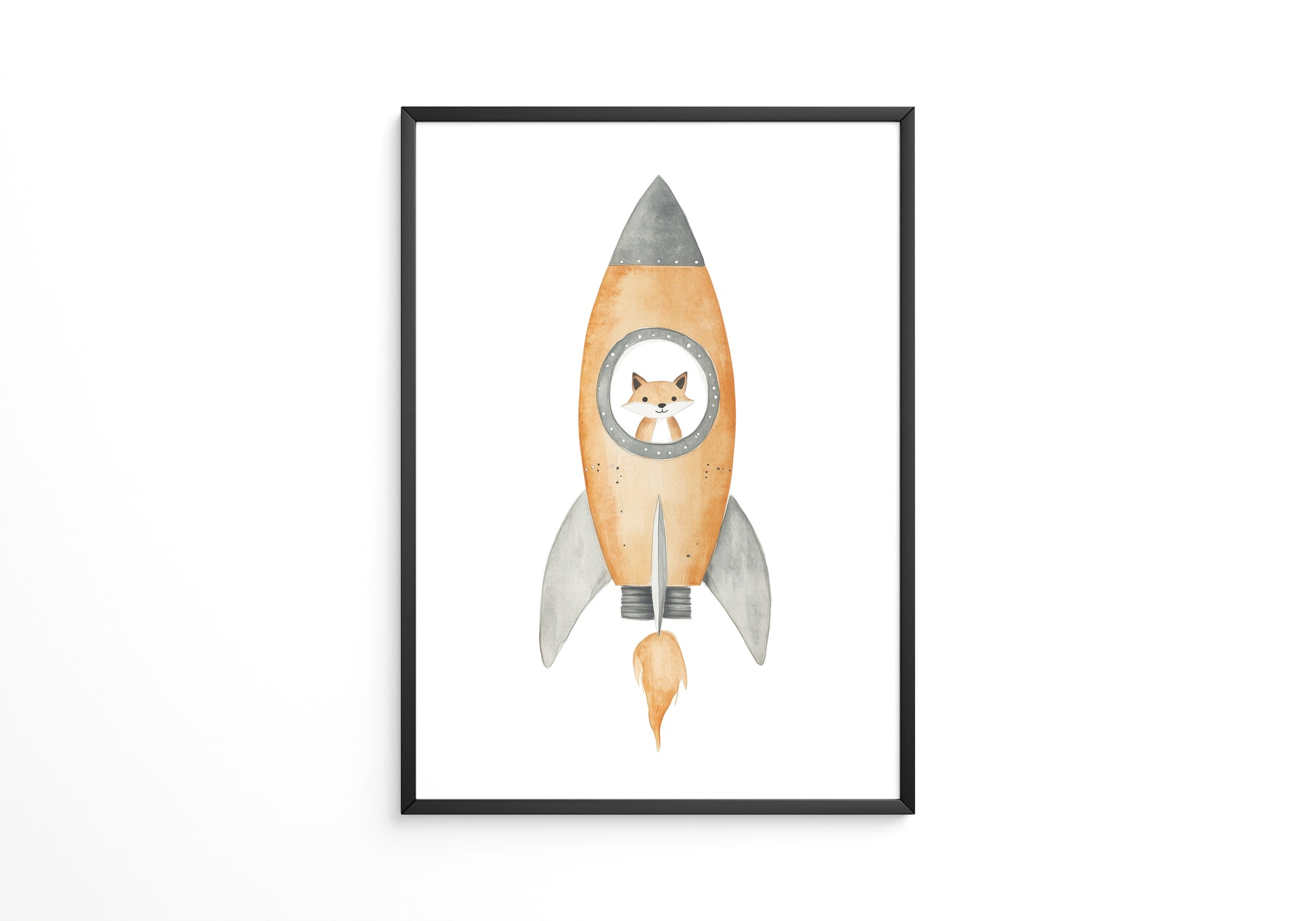 Fuchs Rakete Aquarell